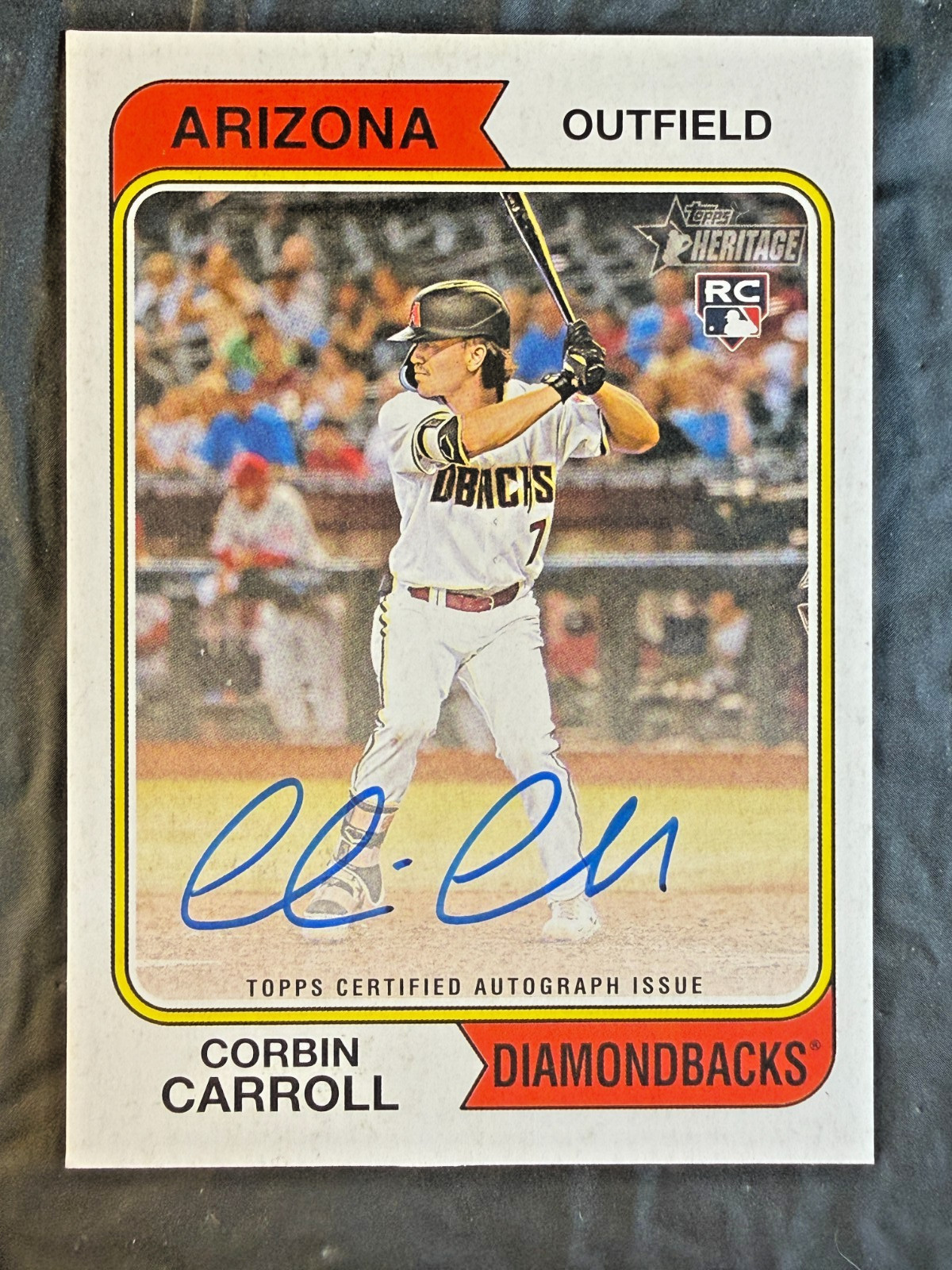 Corbin Carroll 2023 Topps Heritage #ROA-CCR Real One Autographs 