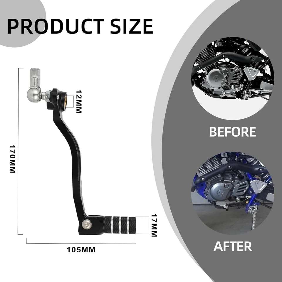 Palanca de cambios plegable apta para YAMAHA TTR125 TTR125LE 2011-2025 TTR125E 2005-2008 Foto 2 de 4