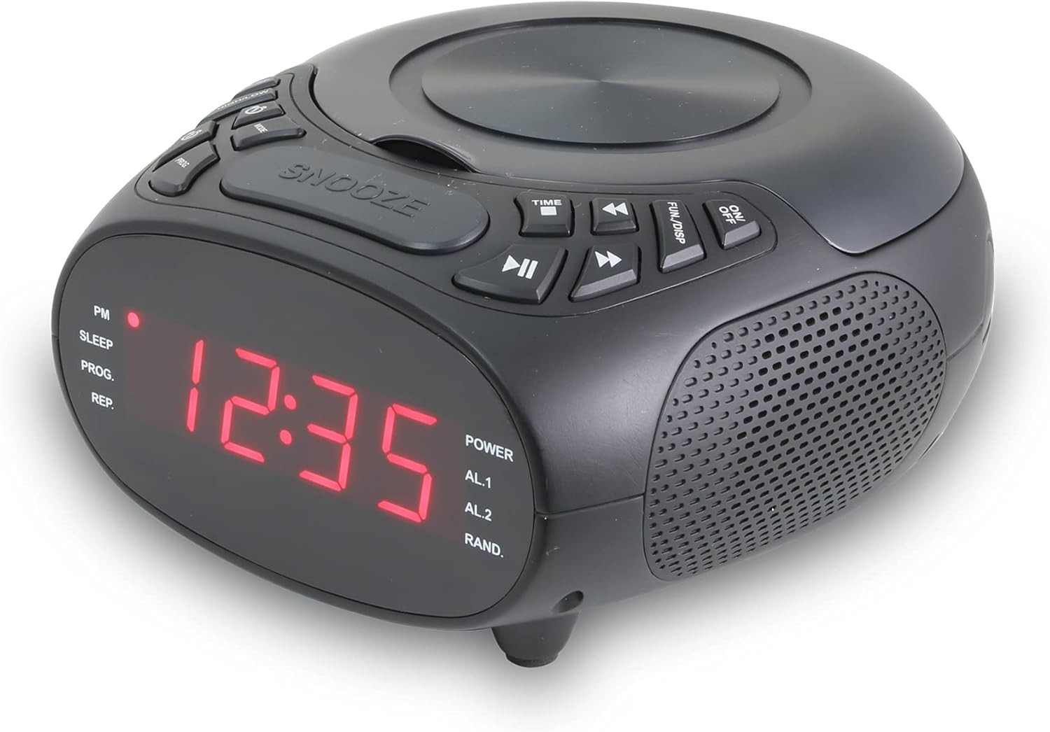 Dual Alarm CD Clock Radio Top Load FM Red LED Display photo