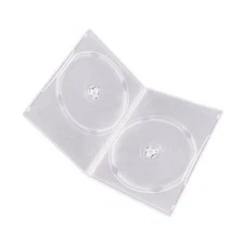 Maxtek 7mm Slim Clear Double CD/DVD Case, 100 Pieces Pack. (2 Discs Capacity ...