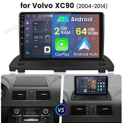 64G For Volvo XC90 2004-2014 Android Auto Car Stereo Radio GPS WIFI Navi Carplay