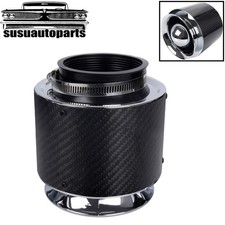 5 Tall 3 76mm Short Ram Real Carbon Fiber Hi-flow Air Filter Cold Air Intake
