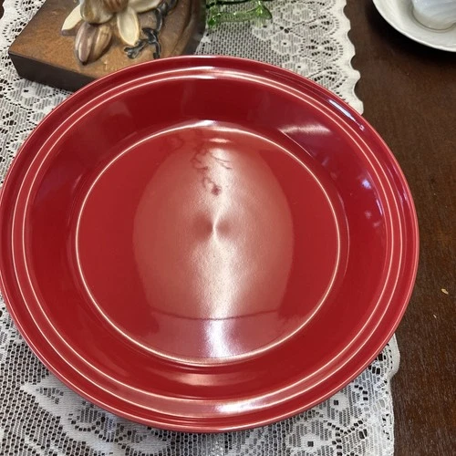 Fiesta Deep Dish Pie Baker Plate Scarlet Red Fiestaware HLC USA 10”