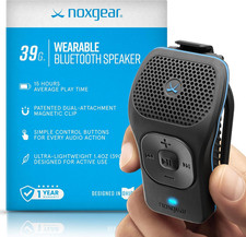 39G Wearable Bluetooth Speaker, Mini Clip-On, Black Small Magnetic