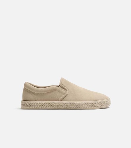 Zapatillas de cuero sin cordones Zara UK 9/EU 43 - Imagen 4 de 5