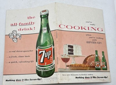 Vintage 1957 7UP Cookbook Recipe Booklet Soda Advertising Retro USA