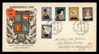 DR WHO 1960 NETHERLANDS FDC CHILD SEMI POST COMBO R56153