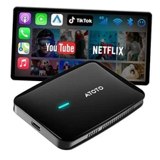 Magic AI Box Wireless CarPlay & Android Auto Adapter, Car Video Box CB4B-4G+32G