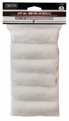 12 Pack - Mini Paint Roller Covers,White Knit,4x3/8 In. Nap,4 In.,6-Pk. - 60122T