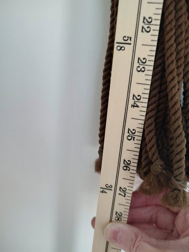 MCM Macrame Wall Pocket Hanging Set Of Two Excellent Vintage Condition 22"... - Picture 12 of 14