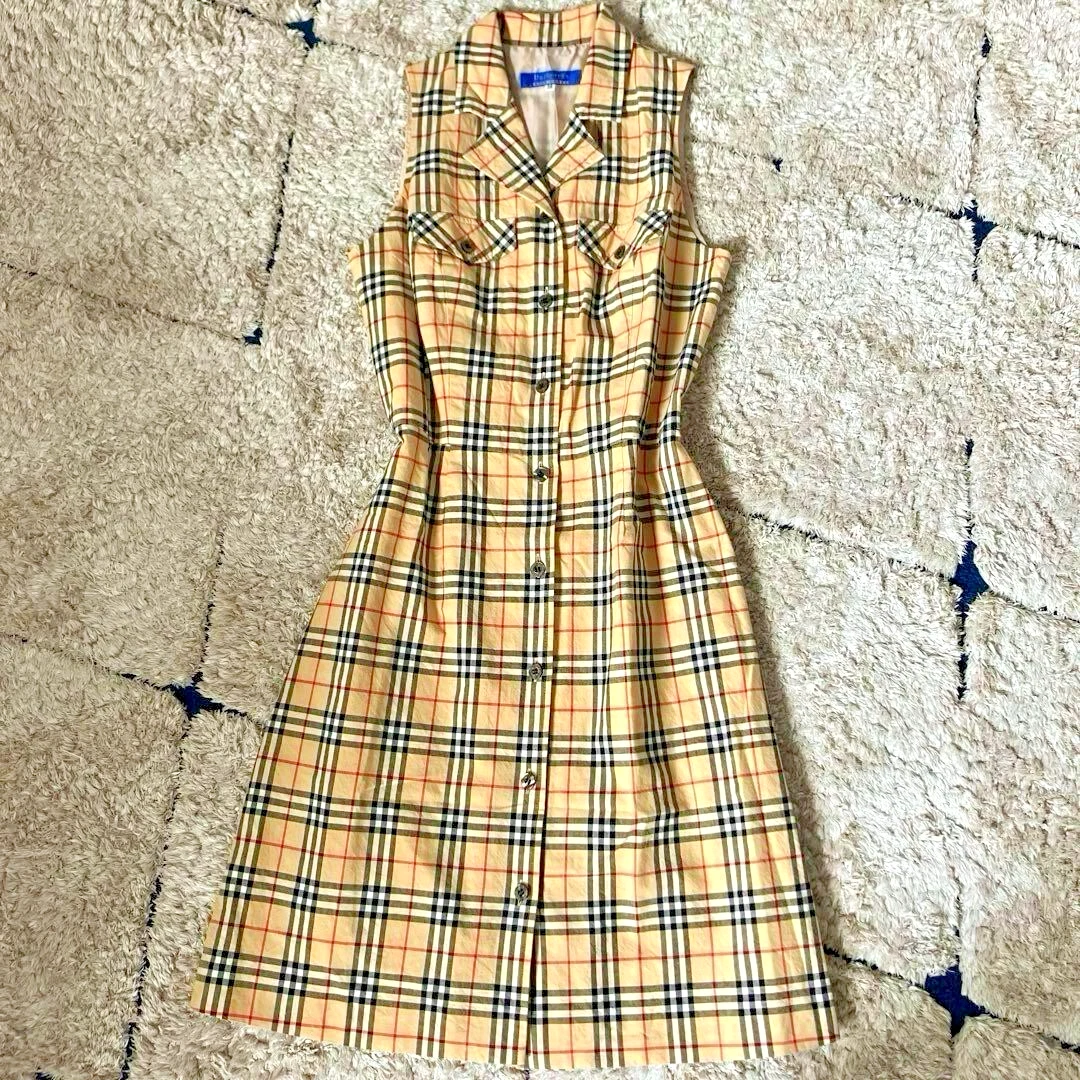 Abito Camicia Burberry Blue Label Nova Check Colore Beige Taglia 38 M Misto Cotone