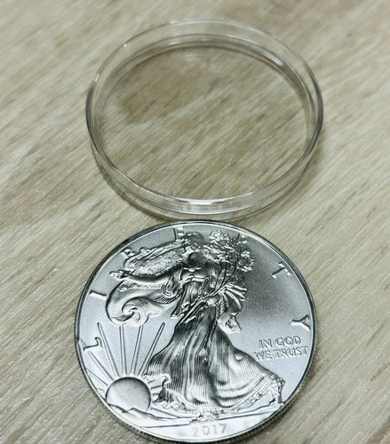 2017 Walking Liberty US Eagle Silver Dollar Coin 1 oz .999 Fine W/ Clear Case