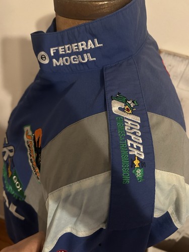 Vintage NASCAR Jasper Engines & Transmissions Racing Jacket Robert Presley 77 L - Bild 11 von 18