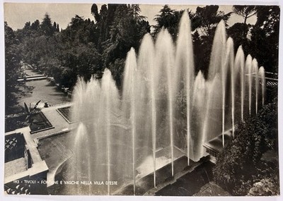 Vintage RPPC Tivoli Villa d Este Fountains Italy Real Photo Postcard 6x4