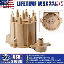 Distributor Cap and Rotor Kit For  CHEVROLET GMC Ignition HEI Tan V8 8132 NEW