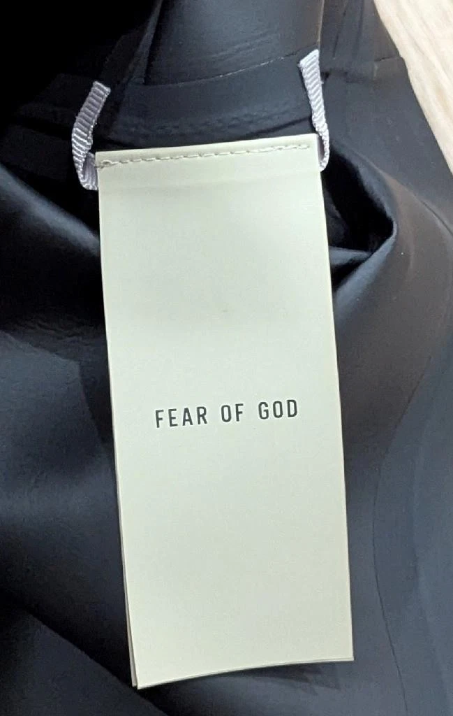 $1695 Mens FEAR OF GOD Rubberized High-Neck Jacket Black Medium - product detail image 6