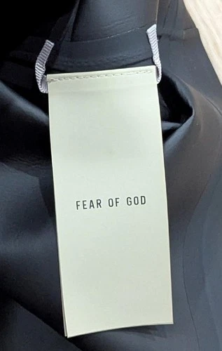 $1695 Mens FEAR OF GOD Rubberized High-Neck Jacket Black Medium image 6