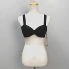 Calia Black Knot Front Bikini Top Medium Support Built-in Underwire Size Small