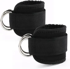2 PCS Weightlifting Straps with D Ring,Adjustable Wrist Cuffs Gym,Padded Wrist C