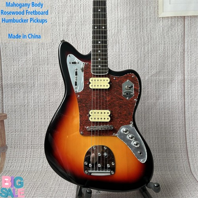 #ad #ad Custom ST Sunburst Kurt Cobain Jaguar Electric Guitar Chrome Parts Hot Sale $315.00