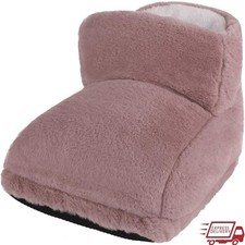Electric Foot Warmer Heater Anti-Skid Plush Slippers Pain Relief Home Use
