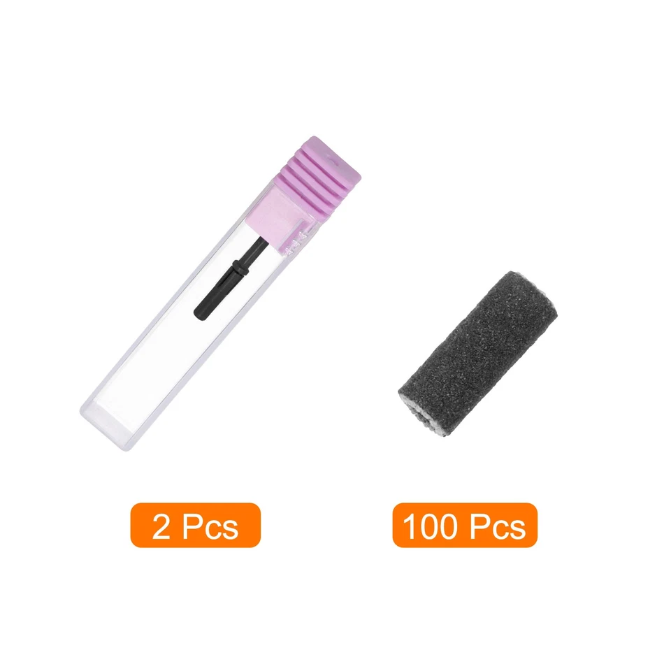 100 Stück 240 # Körnung Schleifband für Nagelbohrer mit 3 mm (1/8") Dorn, schwarz - Bild 3 von 4