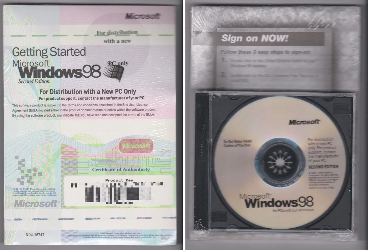 Microsoft Windows 98 Software - English Version for sale | eBay