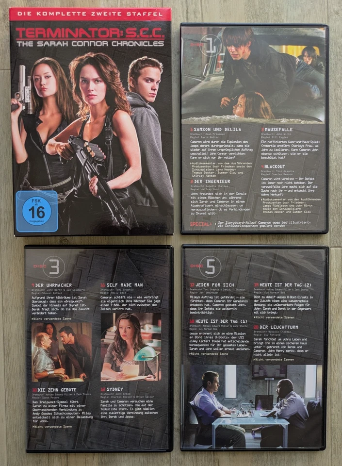 DVD-Box - Terminator: S.C.C. - Die Komplette Zweite (2.) Staffel - 6 Discs - Bild 4 von 4