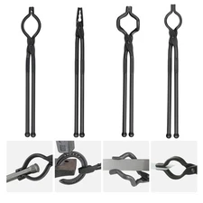 Blacksmith Tongs 18” 4 PCS V-Bit Bolt Wolf Jaw Z V-Bit Gripping Tongs
