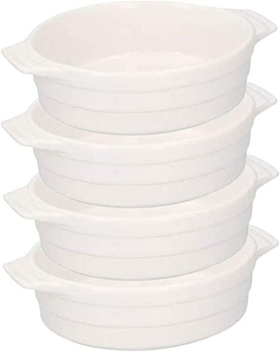 Oven to Table Baking Serving Dish Ceramic Oval 440ml Tapas Tarts Pies Set of 4 - Picture 2 of 9