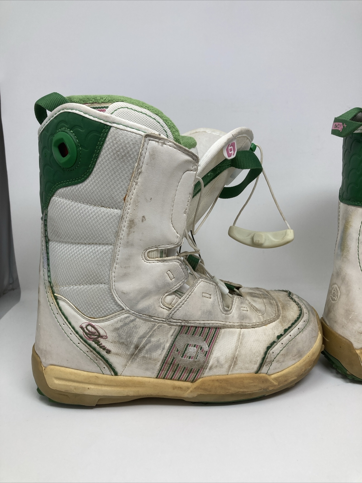 Salomon Dawn Stivali da Snowboard Donna US 7 5 UK 6 Bianchi Verdi Adatti Auto CM 25