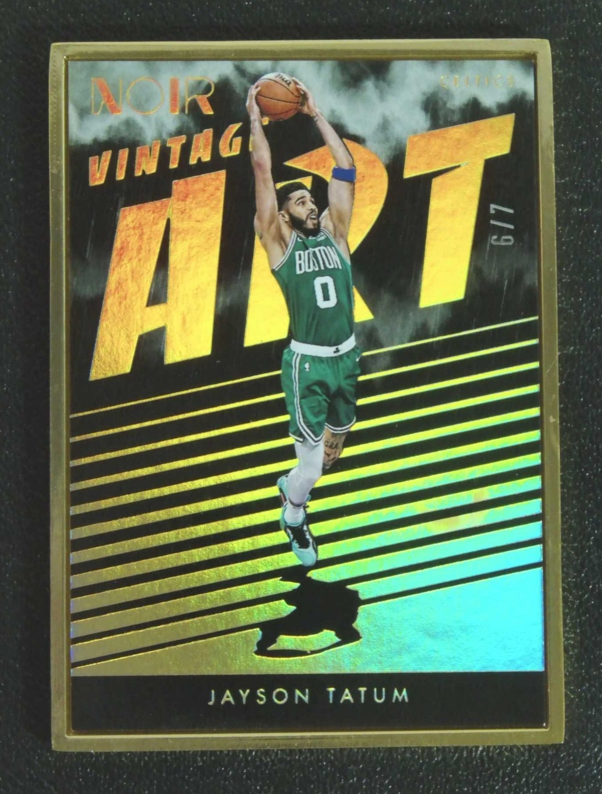 2023-24 Panini Noir Jayson Tatum #286 Vintage Art GOLD Metal Frame 6/7 SSP