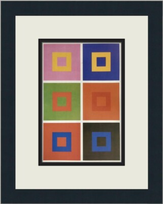 Johannes Itten Chromatic Squares Custom Framed Print