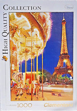 Clementoni-1000 Piece--Paris- Eiffel Tower-Carousel-Puzzle- High Quality-Sealed-