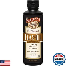 Barlean's Flaxseed Oil for Animals, Pet Essential Liquid Omega 3 Fatty Acids 