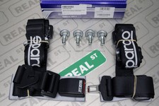 Sparco 4 Point Snap-in Street Harness Seat Belt 2in Lap Shoulder Straps Black