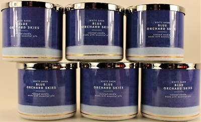 #ad QTY 6 x Bath amp; Body Works BLUE ORCHARD SKIES 3 Wick 14.5 Oz Scented Candle $79.97