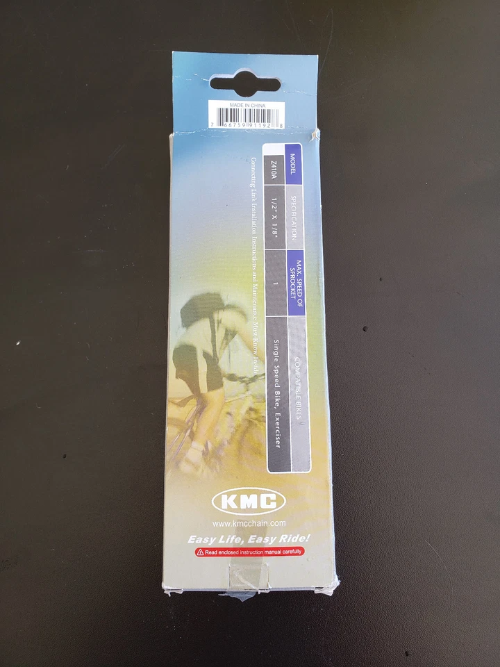 KMC Z410 1-Speed 112 Link Bicycle Chain RED 1/2 1/8 BMX Cruiser UPC 766759911928 - Image 4 of 4