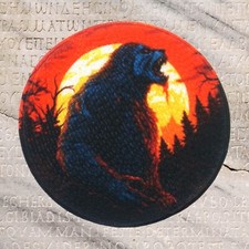Werewolf Patch Iron-on Applique Mythical Creature Cryptid Roaring