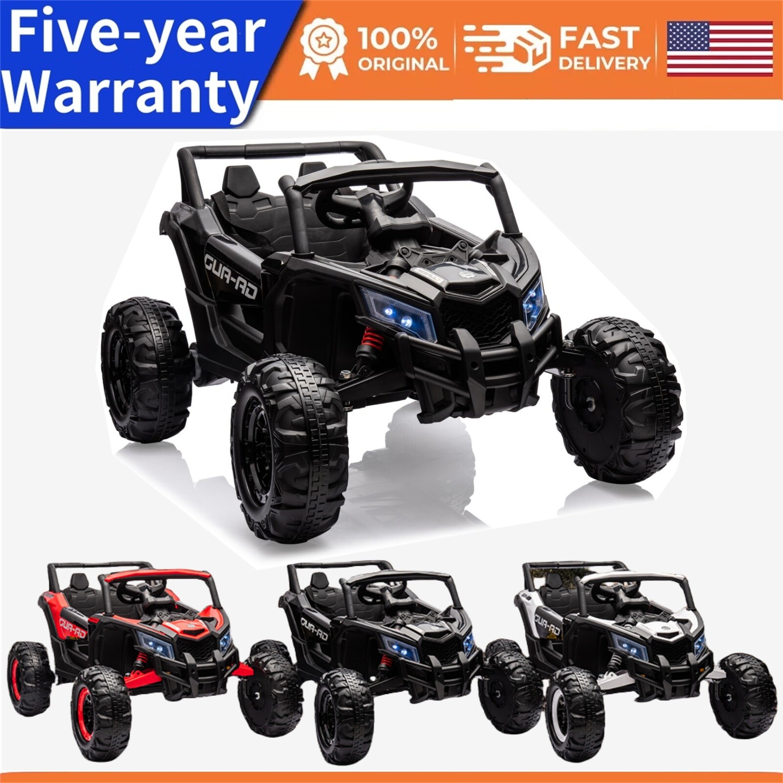 🍎Ride On Toys 24V Battery Powerd Electric Off-Road UTV Car Remote Control Music