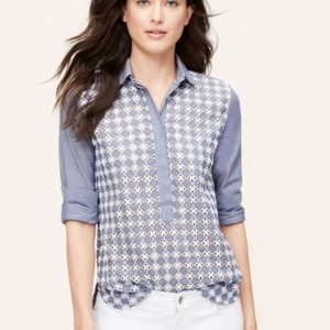 loft softened chambray shirt