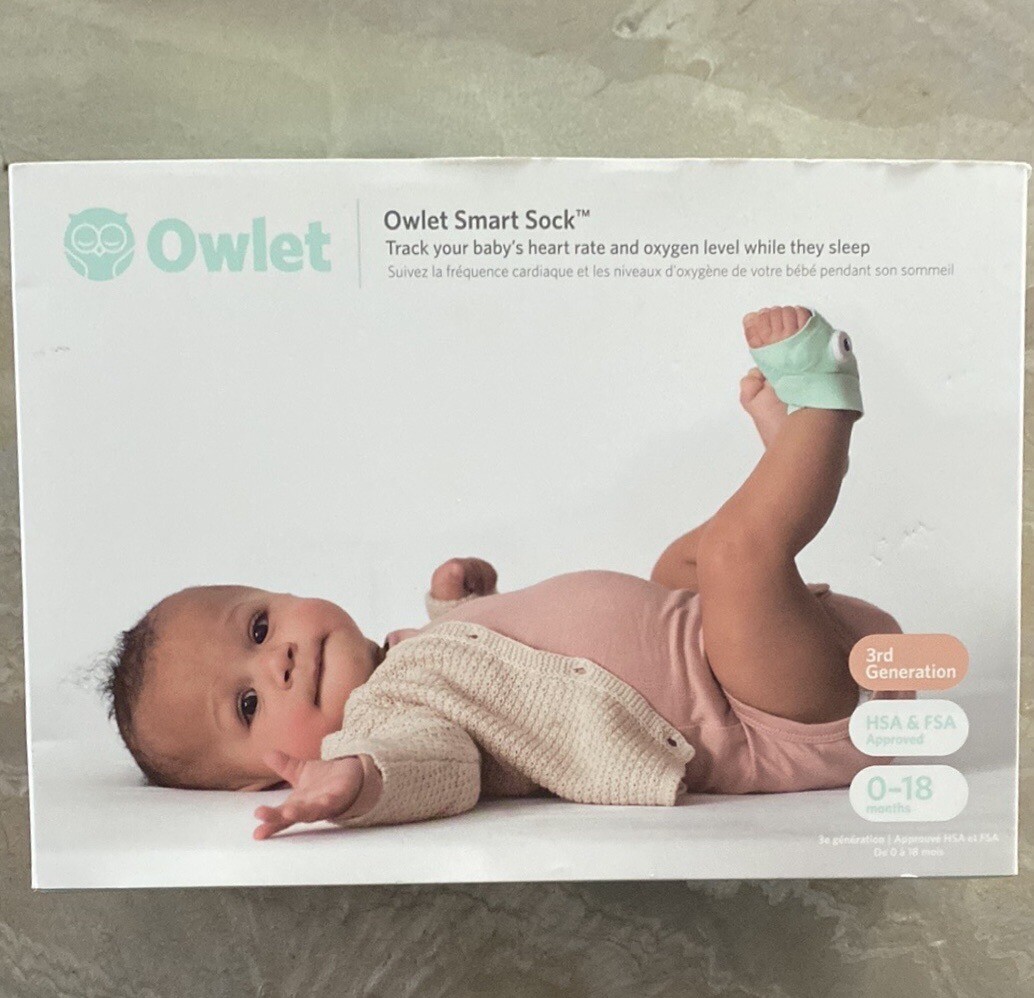 Owlet Smart Sock Monitor Track your Baby's Heart Rate And Oxygen
