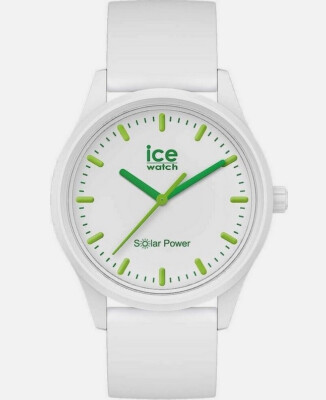 Ice-Watch ICE 018473 solar power Nature Small Damenuhr Uhr Silikon weiß Neu