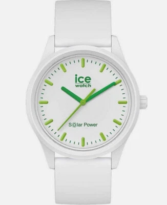 Ice-Watch ICE 017762 solar power Nature Medium Damenuhr Uhr Silikon weiß Neu - Bild 1 von 2