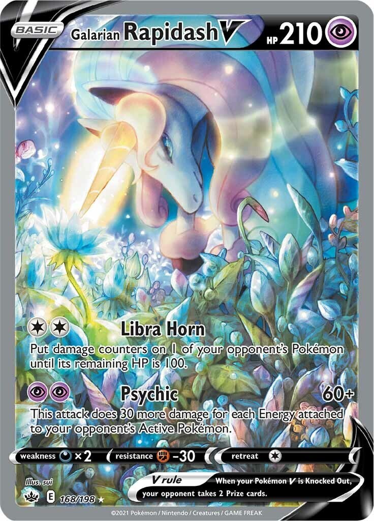 POKÉMON PSA 10 GEM Galarian Rapidash V 168/198 SwSh: Chilling