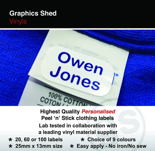Care home laundry labels