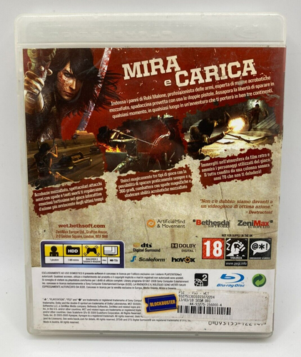 Wet PS3 Sony Playstation 3 PAL ITA gioco usato italiano funzionante COMPLETO - Foto 2 di 4