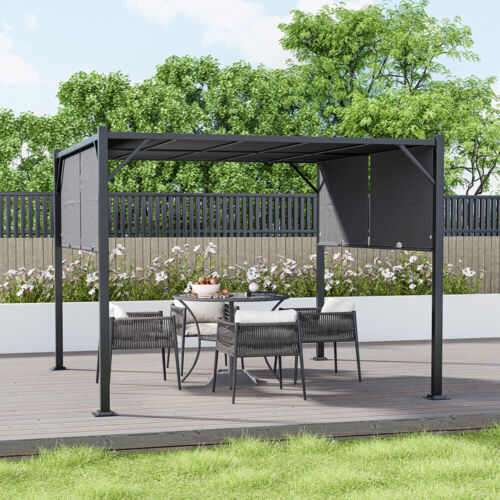 Durable Garden Pergola Awning Gazebo Canopy Furniture Barbecu Party Outdoor Roof - Picture 39 of 40