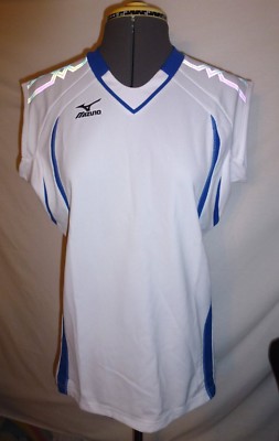 Women's MIZUNO  pique running athletic GLOW ice touch white L tank top shirt D38