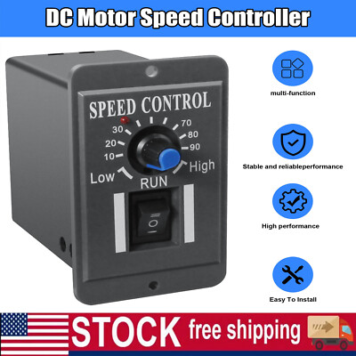 DC 10-60V 6A PWM Motor Speed Controller Switch CW CCW Reversible 12V 24V 36V 48V